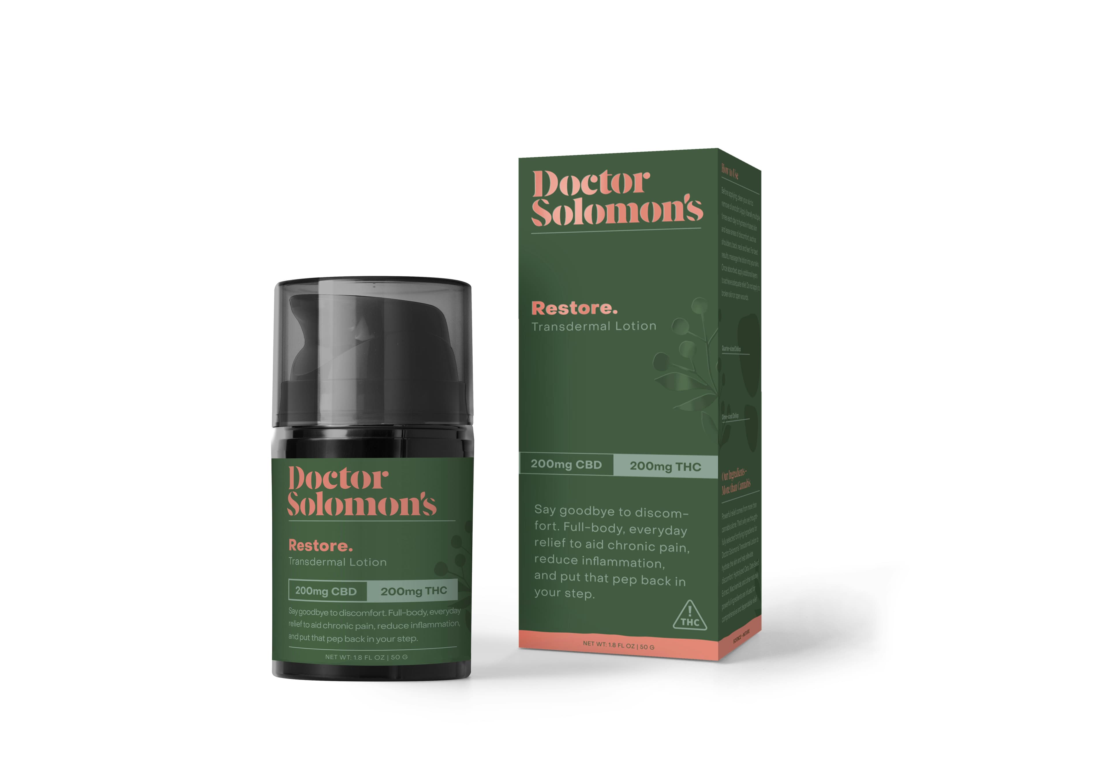 Restore 1:1 CBD:THC Transdermal Lotion