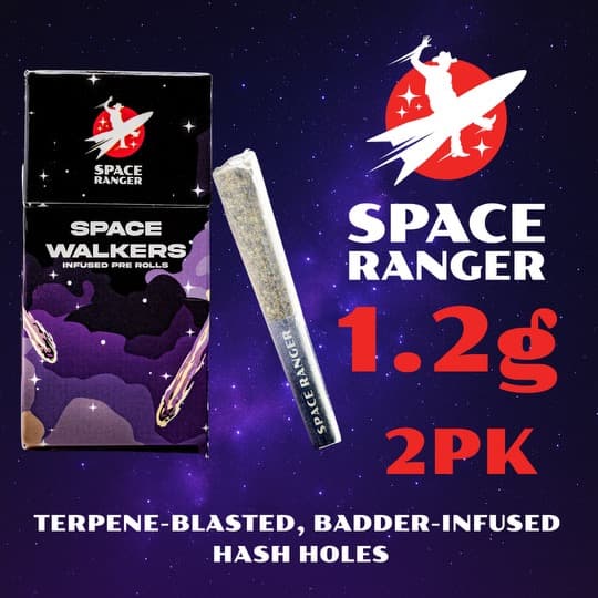 Starfruit Surge x Wookies 2pk/1.2g Terp-Blasted Badder Hash Holes Prerolls