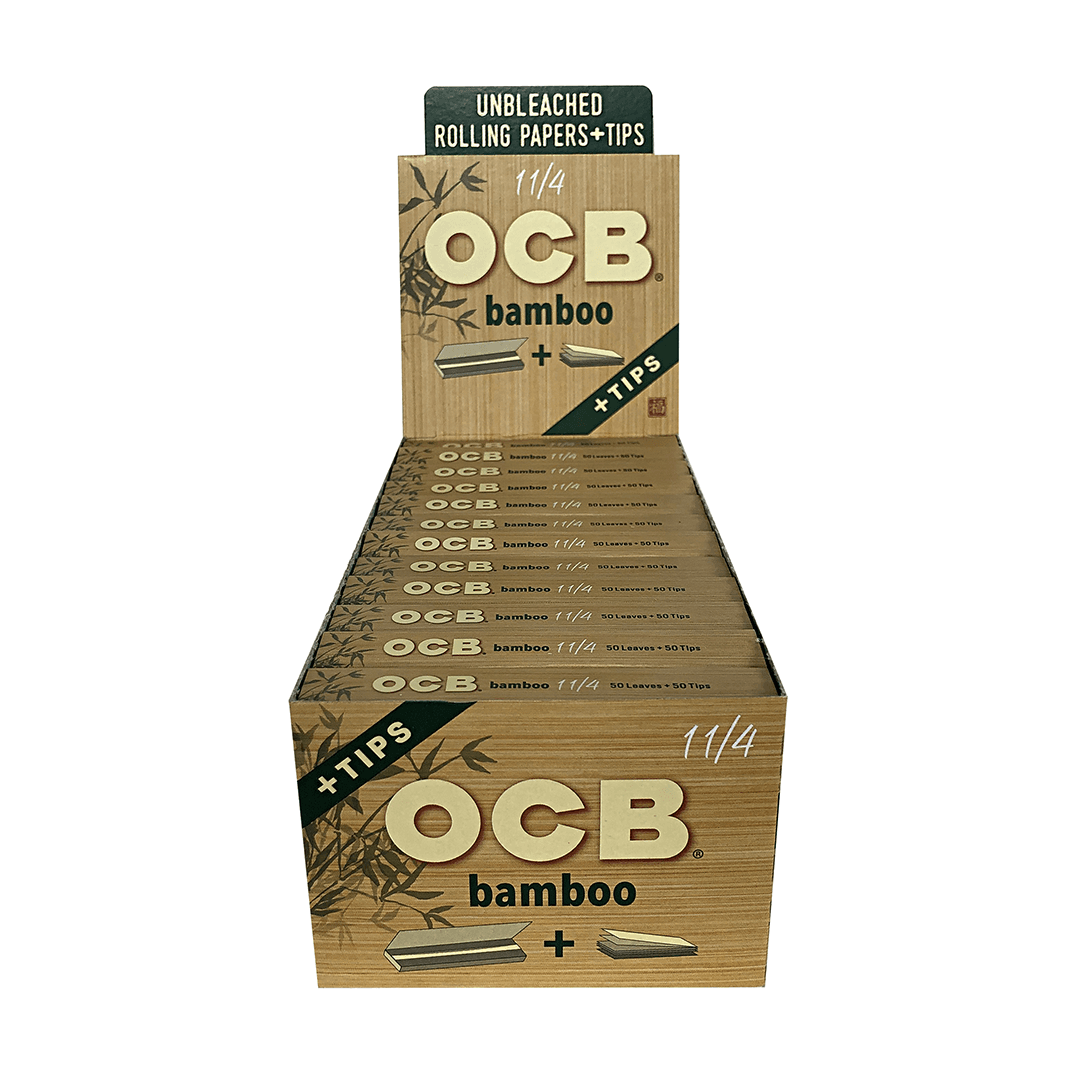 OCB Bamboo Rolling Papers 1 1/4 + Tips