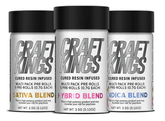 Sativa Blend Cured Resin Infused 5pk/3.5g Prerolls
