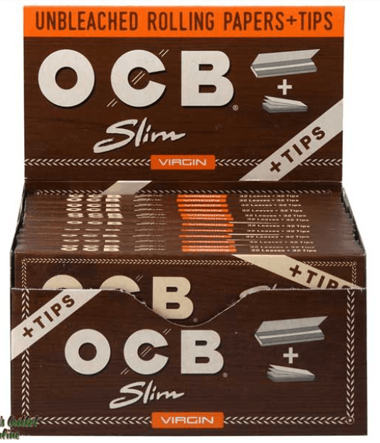 Virgin Rolling Papers Slim + Tips