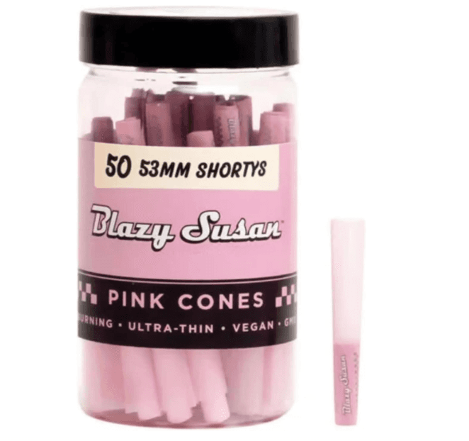 Pink Paper Cones 50pk/53mm Shorty's