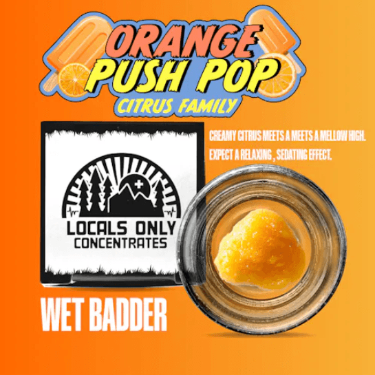 Orange Push Pop 1g Wet Badder