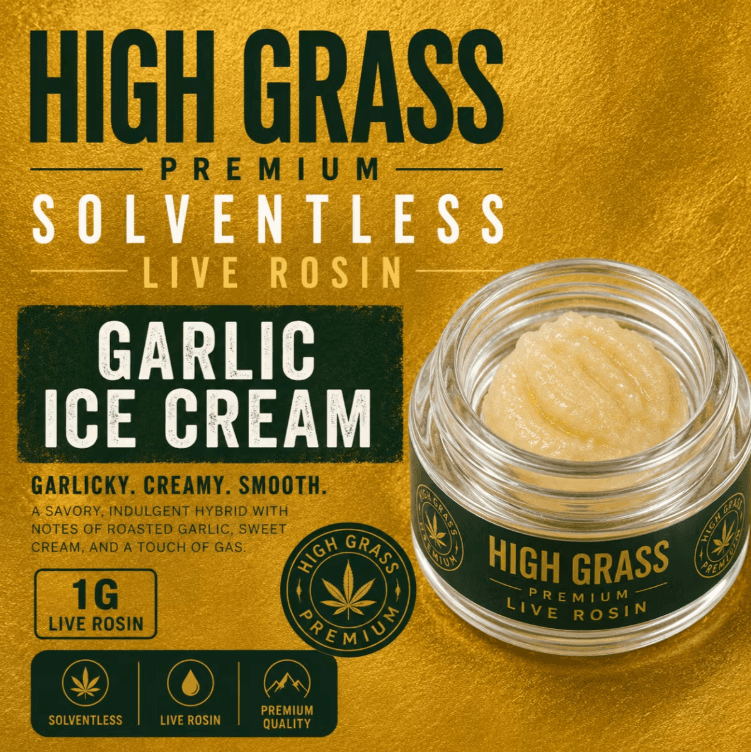 Garlic Ice Cream 1g Live Hash Rosin