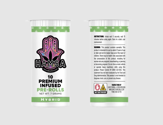 Hamsa Gold 10pk/7g Infused Prerolls