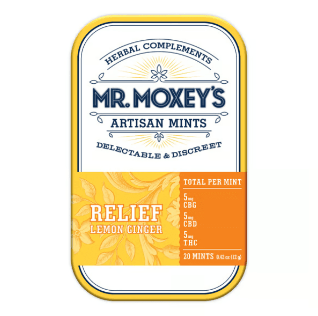 Relief Lemon Ginger 1:1:1 THC:CBD:CBG Mints