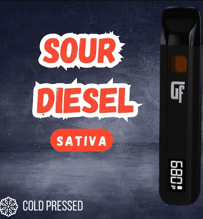 Sour Diesel 1g Cold Pressed Live Rosin AIO