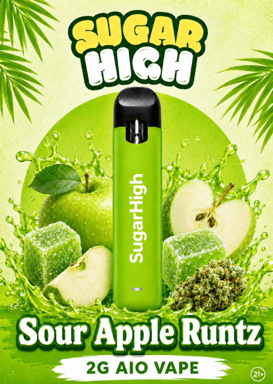 Sour Apple Runtz 2g AIO