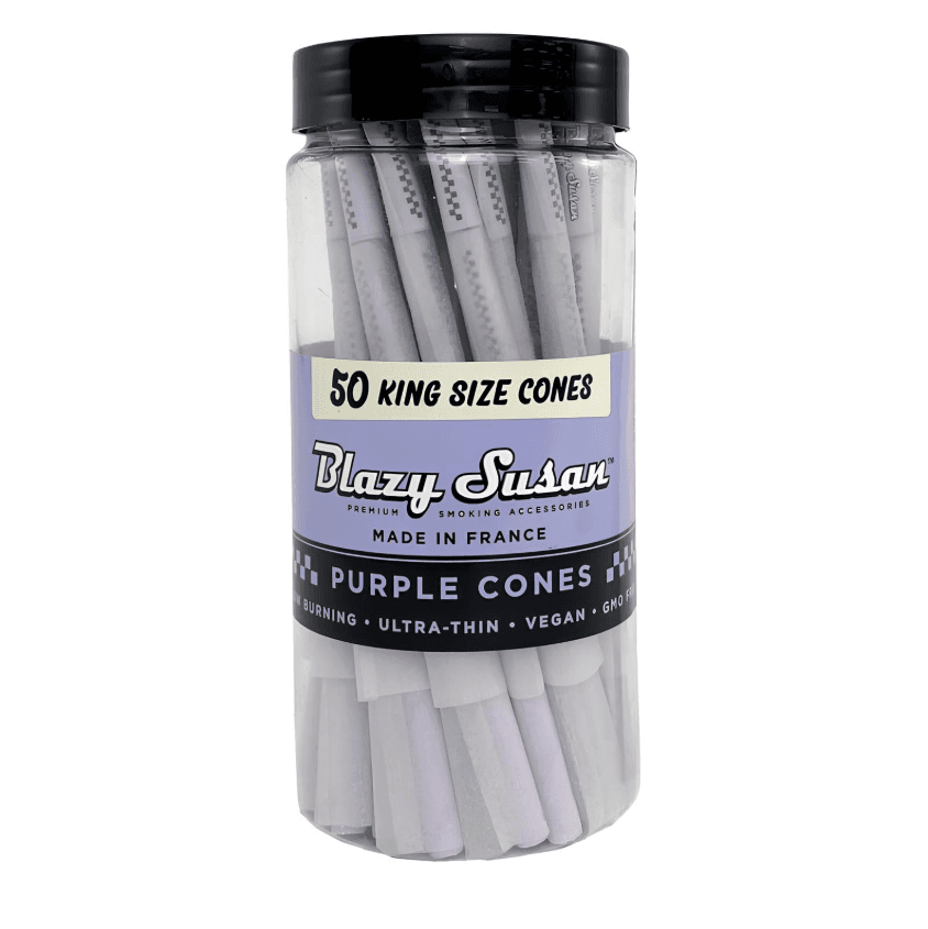Purple Paper Cones - King Size 50pk