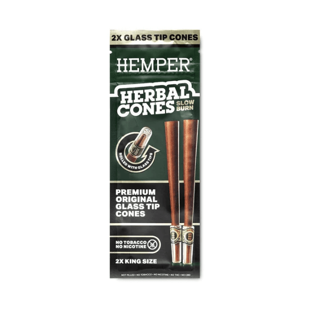 Original/TeaLeaf: King Size Glass Tipped Hemp Rolls 2pk