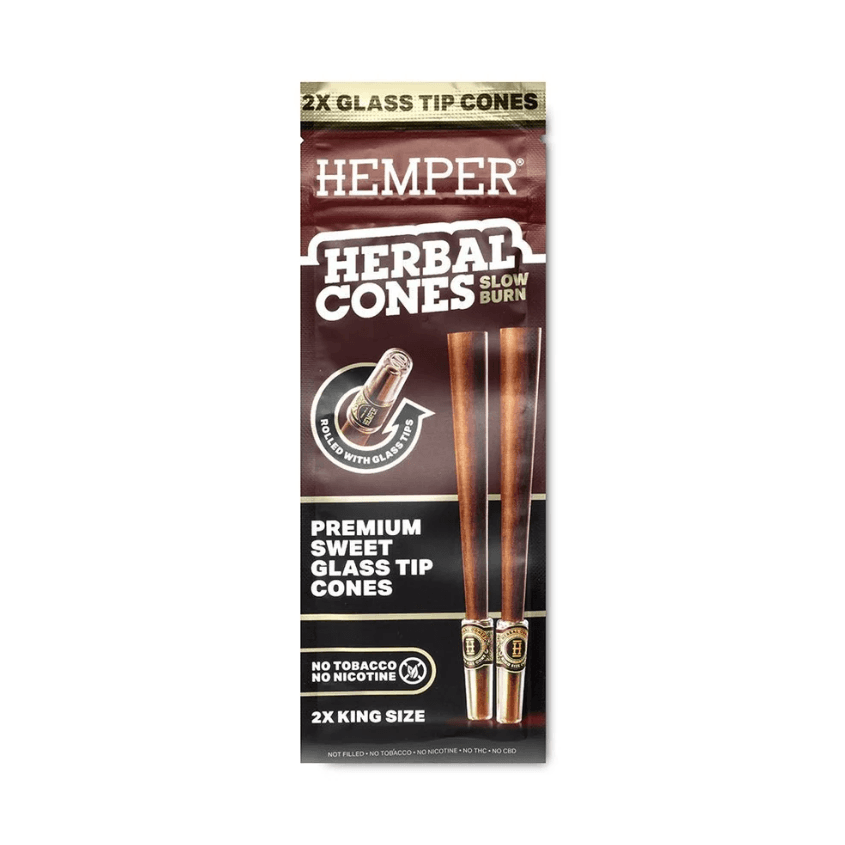 SWEET: King Size Glass Tipped Hemp Rolls 2pk