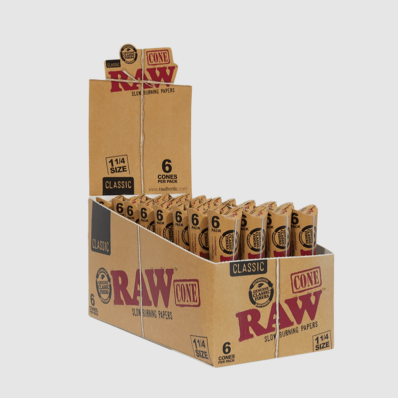 RAW Classic Cones: 1 1/4" 6pk